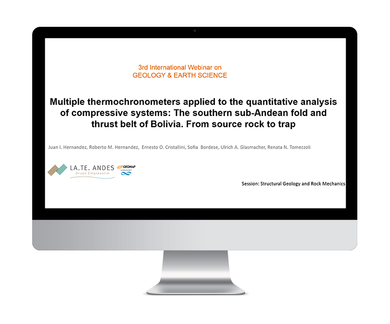 LA.TE. ANDES presente en el 3rd International Webinar on GEOLOGY AND EARTH SCIENCE