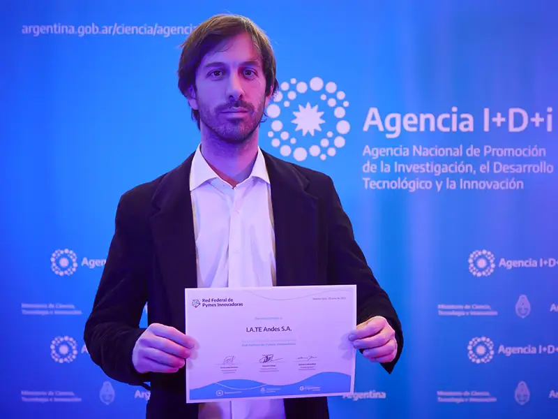 Reconocida en los Premios a Pymes Innovadoras argentinas - La.Te. Andes