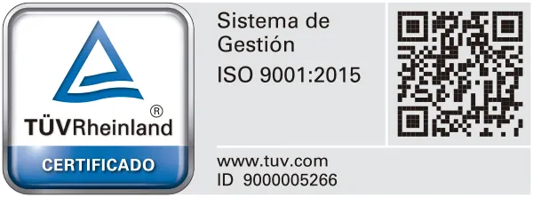 Etiqueta certificado ISO 9001:2015