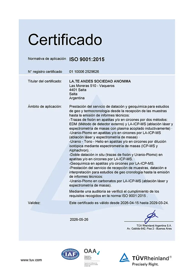 ISO 9001:2015 01 10006 2529626 Certificate